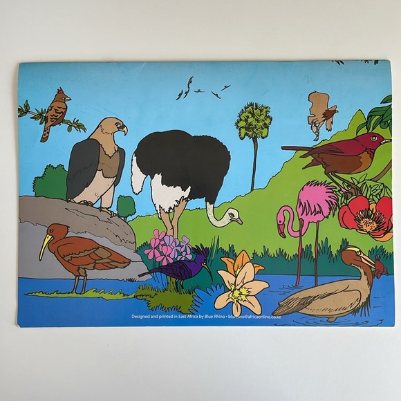 Blue Rhino African Wildlife Tonga Coloring Book Souvenir - Picture 2 of 8